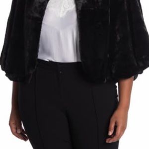 NEW “NINA LEONARD” Faux Fur Capelet